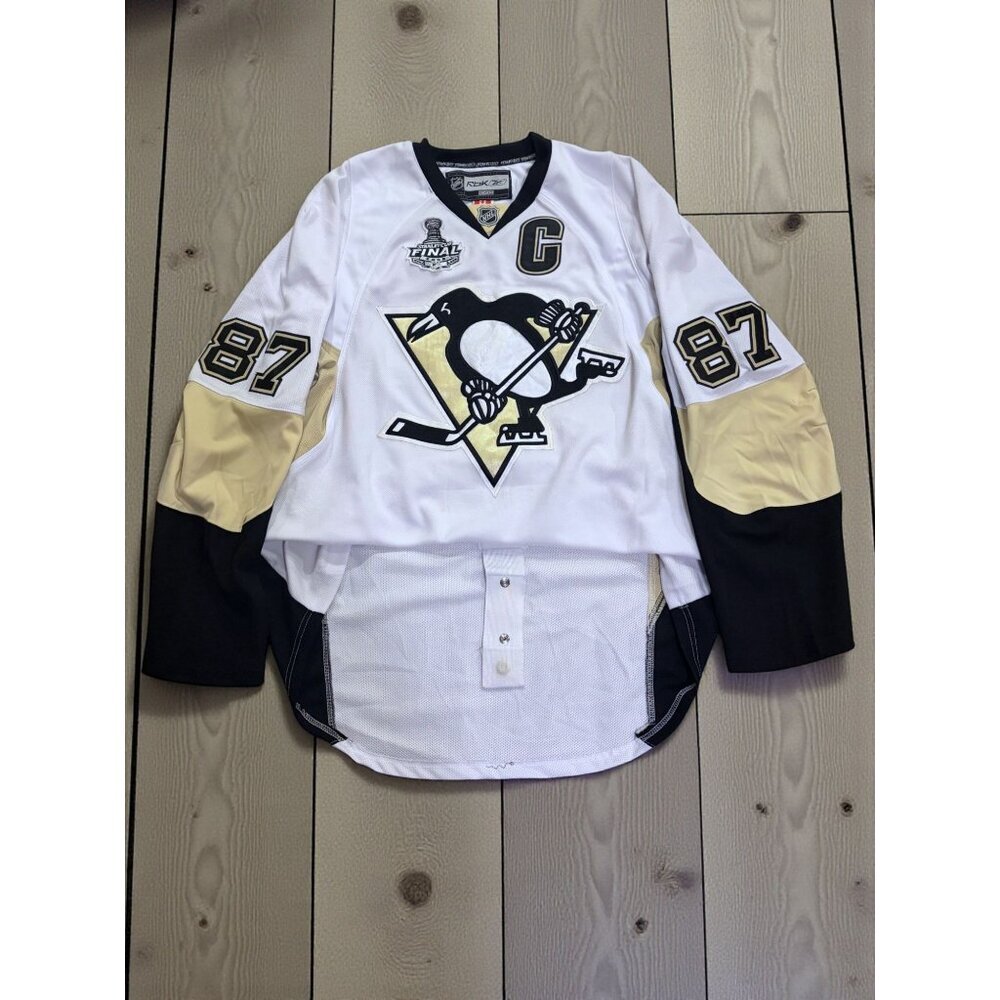 Pittsburgh Penguins Sidney Crosby 2009 Stanley Cup Jersey Reebok Edge Sz 56 NHL